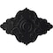 Ekena Millwork Piedmont Ceiling Medallion (Fits Canopies up to 6 1/2"), 67 1/8"W x 48 5/8"H x 1 7/8"P, Steel Gray CM67PESGS - alternate 1